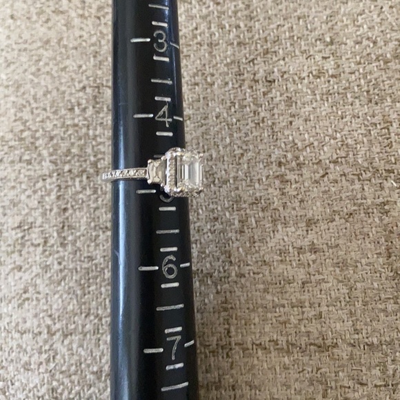 🪞 TACORI Diamond Engagement wedding Emerald Cut 18k Gold Ring - Picture 12 of 17